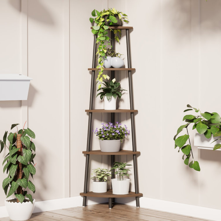 Vintage 5 shop tier corner shelf